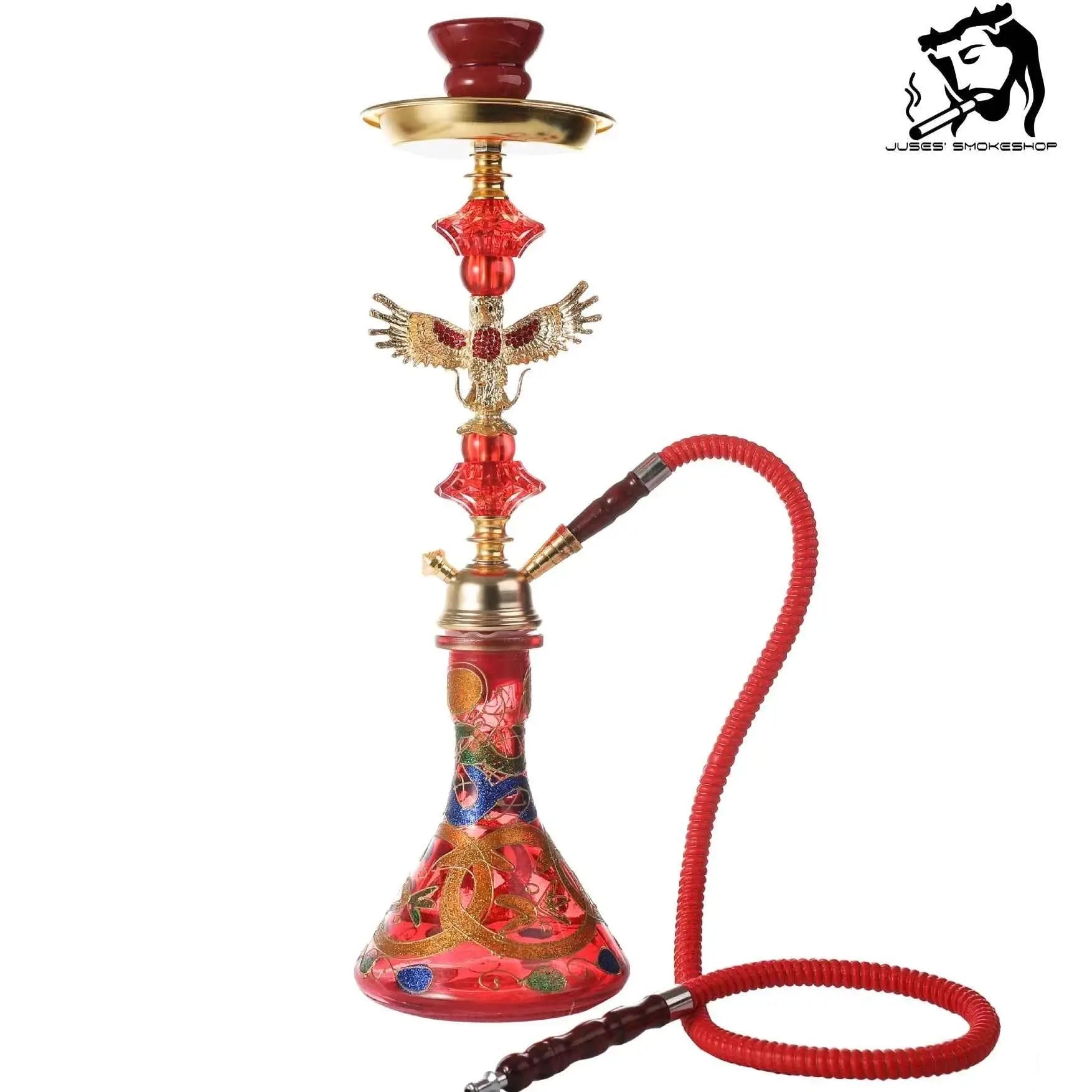 Eagle Glass Hookah Set - Complete Shisha with Tobacco Bowl & Holder