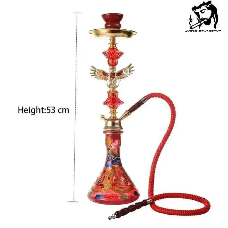 Eagle Glass Hookah Set - Complete Shisha with Tobacco Bowl & Holder