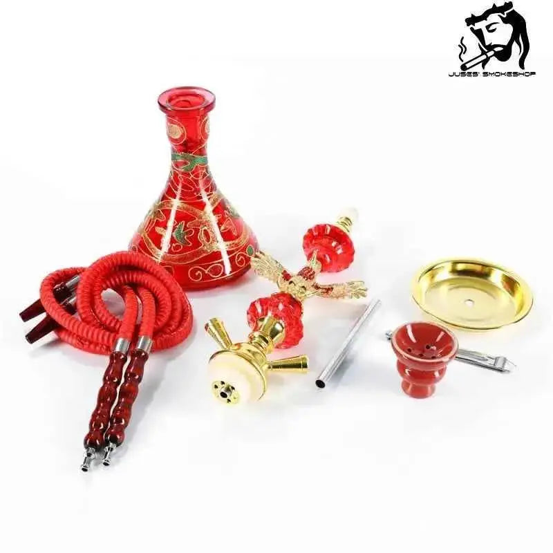 Eagle Glass Hookah Set - Complete Shisha with Tobacco Bowl & Holder