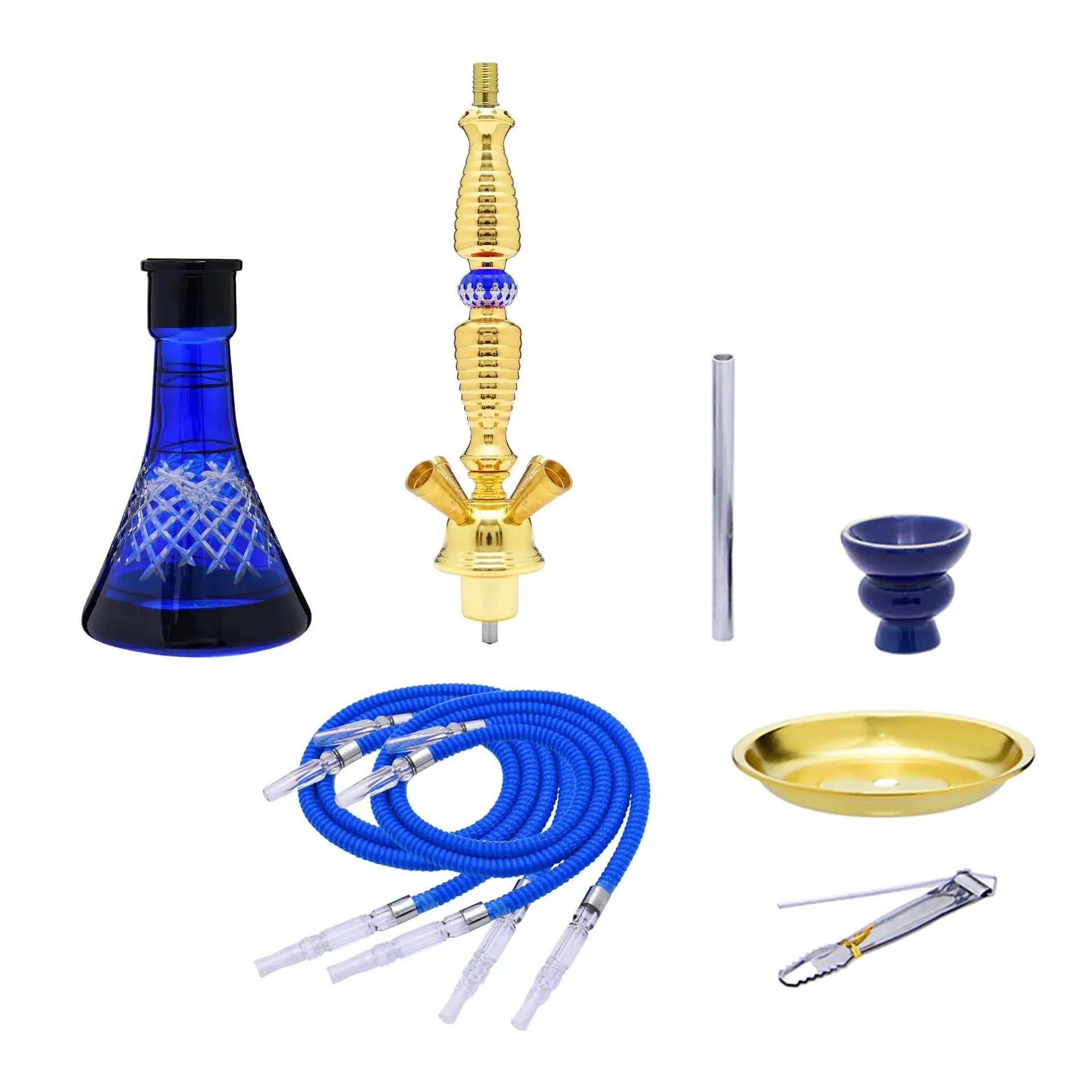 Glass Hookah Set - 4 Hose Classic Shisha for Party & Club - Ez Shisha